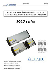 Cristec SOLO 24V 300W Manual De Utilización Y Montaje