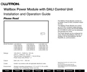 Lutron DALI LQR-WPM-8D Guía De Instalación Y Funcionamiento