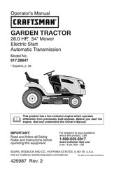 Craftsman 917.28947 Manual Del Operador