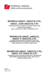 Federal Signal SELECTONE 302GCX Instrucciones Para La Instalación Y El Mantenimiento