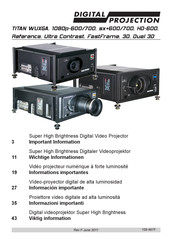 Digital Projection TITAN 1080p Ultra Contrast Manual De Instrucciones