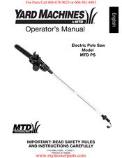 MTD Yard Machines PS Manual Del Operador