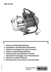 Wilo Jet WJ Serie Instrucciones De Instalación Y Servicio