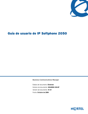 Nortel IP Softphone 2050 Guía De Usuario