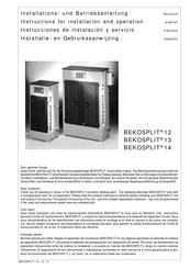 Beko BEKOSPLIT 14 Instrucciones De Instalación Y Servicio