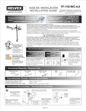 Helvex TF-110-WC-4,8 Guia De Instalacion