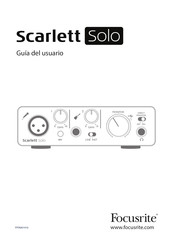 Focusrite Scarlett Solo Guia Del Usuario