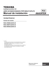 Toshiba RAS-4M27U2AVG-E Manual De Instalación