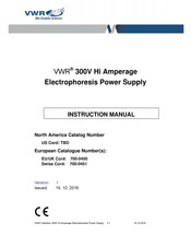 VWR 300V HI Amperage Manual De Instrucciones