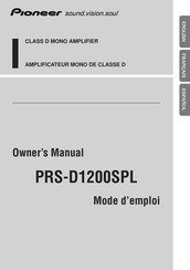 Pioneer PRS-D1200SPL El Manual Del Propietario