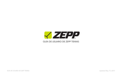 ZEPP TENNIS Guía De Usuario