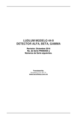 Ludlum Measurements 44-9 Manual De Instrucciones