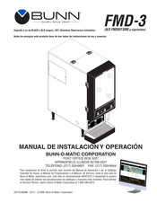 Bunn FMD-3 Manual De Instalación Y Operación