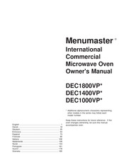 Menumaster DEC1400VP Serie Manual Del Usuario