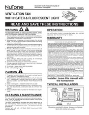 NuTone 765HFL Manual De Instrucciones