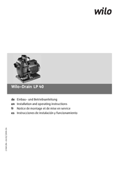 Wilo Drain LP 40 Instrucciones De Instalación Y Funcionamiento