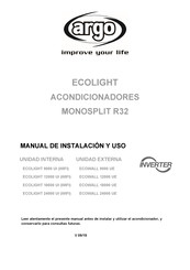 Argoclima ECOLIGHT 12000 UI Manual De Instalacion Y Uso