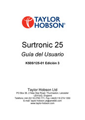 Taylor Hobson Surtronic 25 Guia Del Usuario