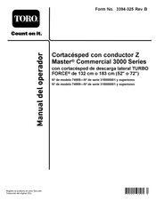 Toro Z Master Commercial 3000 Serie Manual Del Operador