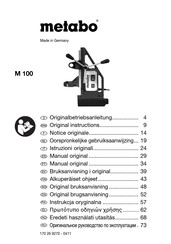 Metabo M 100 Manual Original