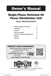 Tripp-Lite PDUMV32HVNETLX Manual Del Propietário