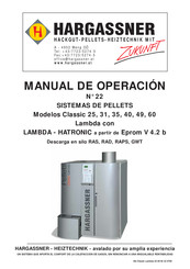 HARGASSNER Classic Lambda 25 Manual De Operación