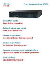 Cisco Business Edition 6000S Guia De Inicio Rapido