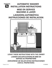 Maytag FAV9800AWW Instrucciones De Instalación