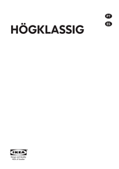 IKEA HÖGKLASSIG Manual Del Usuario