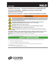 Cooper Lighting HALO HL36SA Instrucciones De Instalación