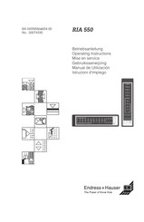 Endress+Hauser RIA 550 Manual De Utilización