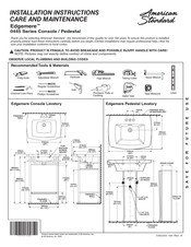 American Standard Edgemere 0445 Serie Manual De Instalación