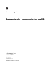 Juniper Networks SSG 5 Guía De Configuración E Instalación