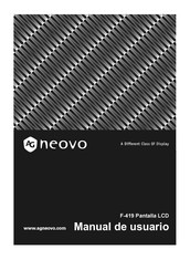 AG Neovo F-419 Manual De Usuario