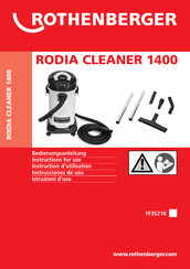 Rothenberger RODIA CLEANER 1400 Instrucciones De Uso