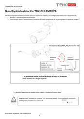 Vision TBK-BUL8502EVA Guía Rápida De Instalación