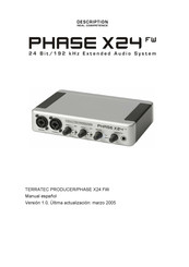 TerraTec PHASE X24 FW Manual Del Usuario