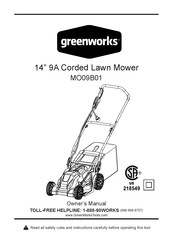 GreenWorks MO09B01 Manual Del Propietário