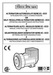 Mecc Alte spa EC Serie Instrucciones Para Uso Y Mantenimiento