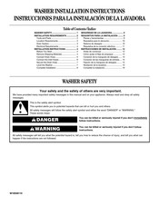 Whirlpool 2DWTW5305SQ0 Instrucciones Para La Instalación