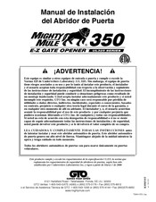 GTO Mighty Mule 350 UL325 Serie Manual De Instalación