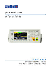 Aim TTi TGF4082 Guia De Inicio Rapido