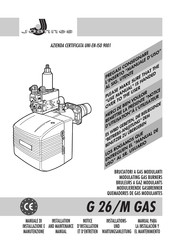 Joannes G 26/M GAS Manual Para La Instalación Y El Mantenimiento