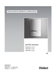 Vailant VMW 436/5-7 (H-ES) ecoTEC exclusive Instrucciones De Instalación Y Mantenimiento