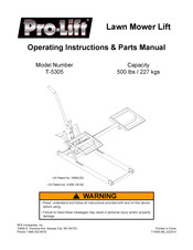 Pro-Lift T-5305 Instrucciones De Operación