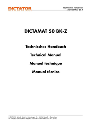 Dictator DICTAMAT 50 BK-Z Manual Tecnico