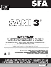 SFA SANI 3 P130 Instrucciones De Instalación Y Mantenimiento