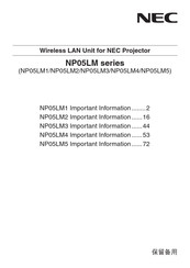 NEC NP05LM2 Manual De Instrucciones