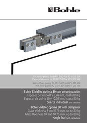 Bohle SlideTec optima 80 Manual De Instrucciones