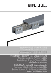 Bohle SlideTec optima 80 Manual De Instrucciones